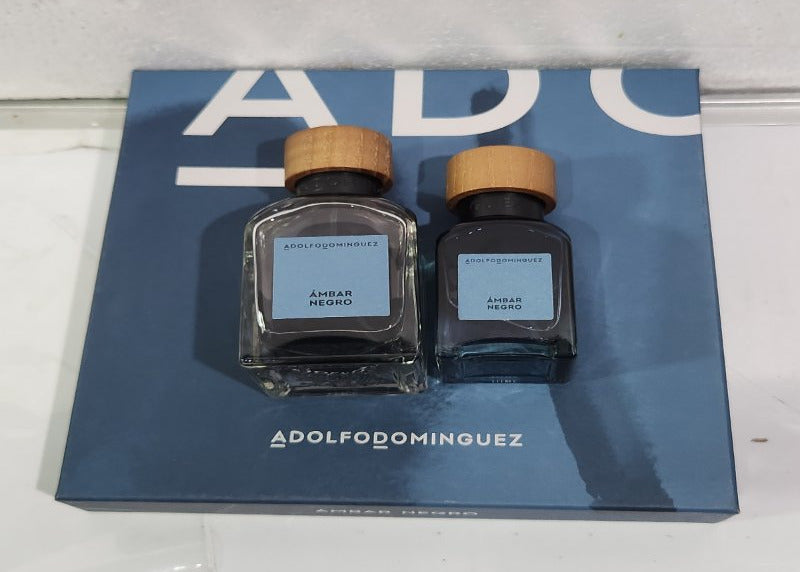 Set Perfume Adolfo Domínguez Ámbar Negro Eau de Parfum 120 ml + 60 ml
