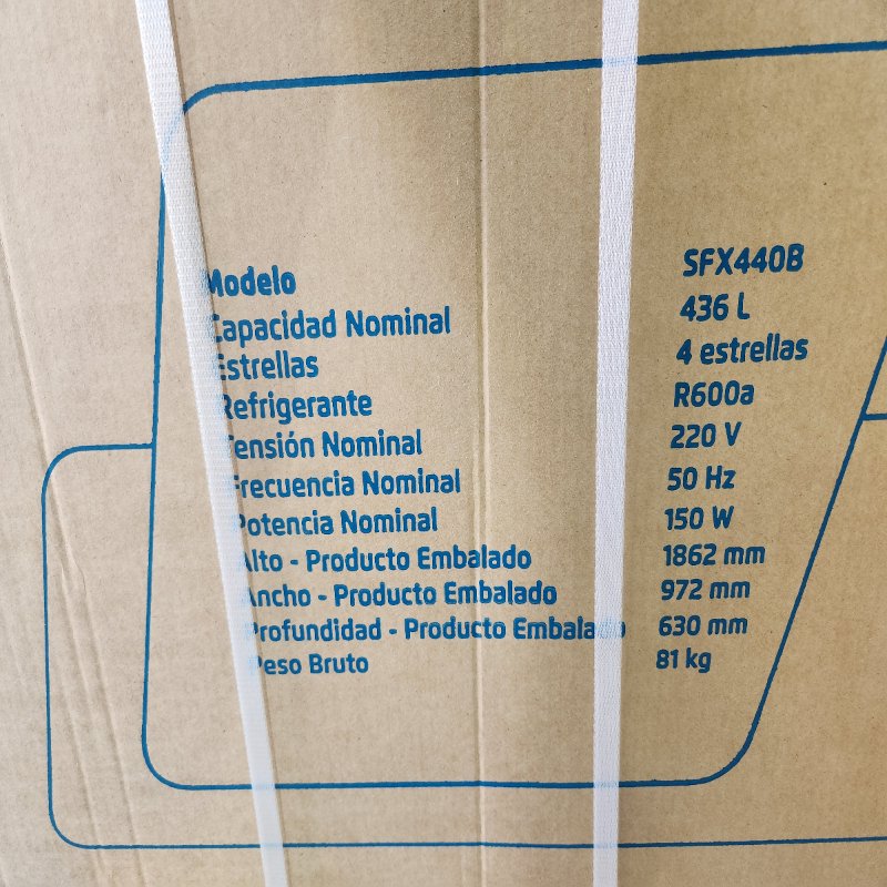 Refrigerador Fensa SFX440B 436 Litros Negro
