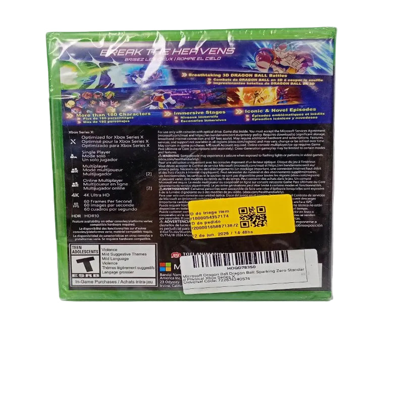 Juego Xbox Series X Dragon Ball Sparking! Zero