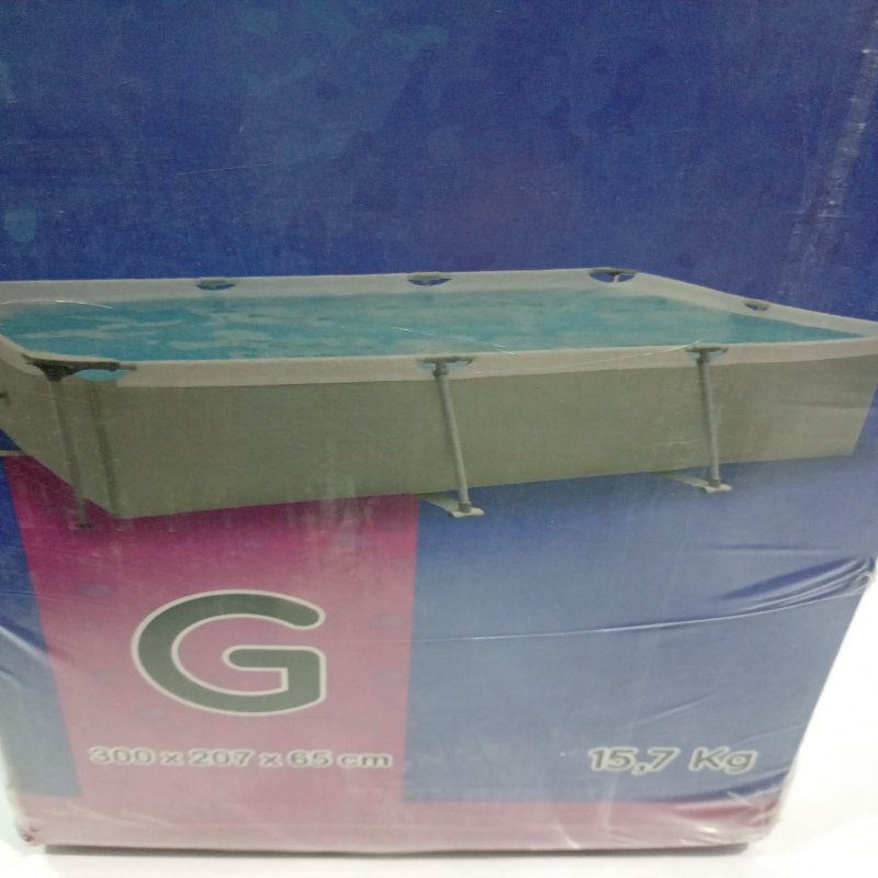 Piscina Estructural Cooipool Glowp Gris 300x207x65 cm