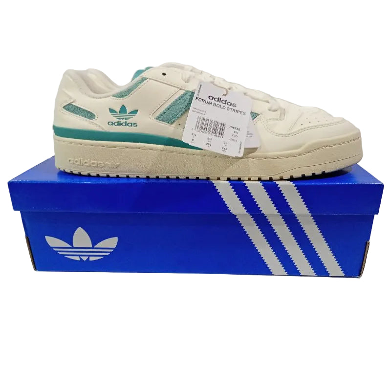 Zapatillas Adidas Forum Bold Stripe Blanco/Turquesa 39 Femenino