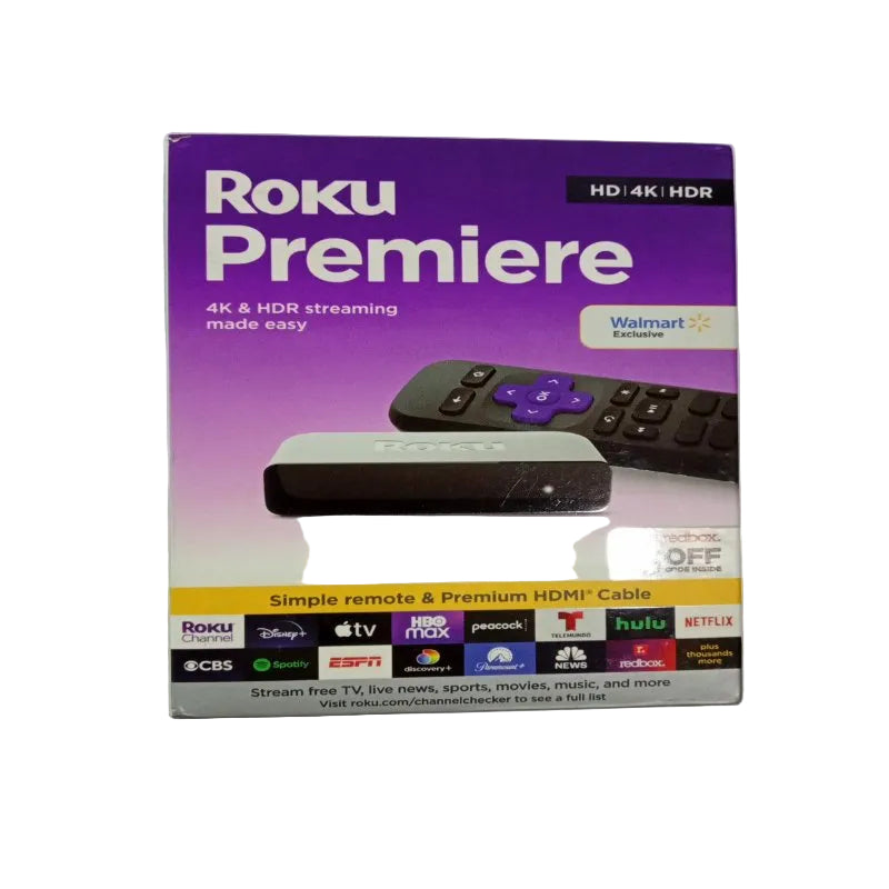 Reproductor de Streaming Roku Premier 4K HDR con Cable HDMI