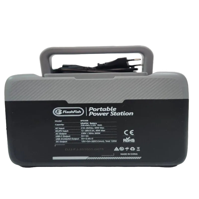 Estación de Energía Portátil Flashfish BP03B, Negro