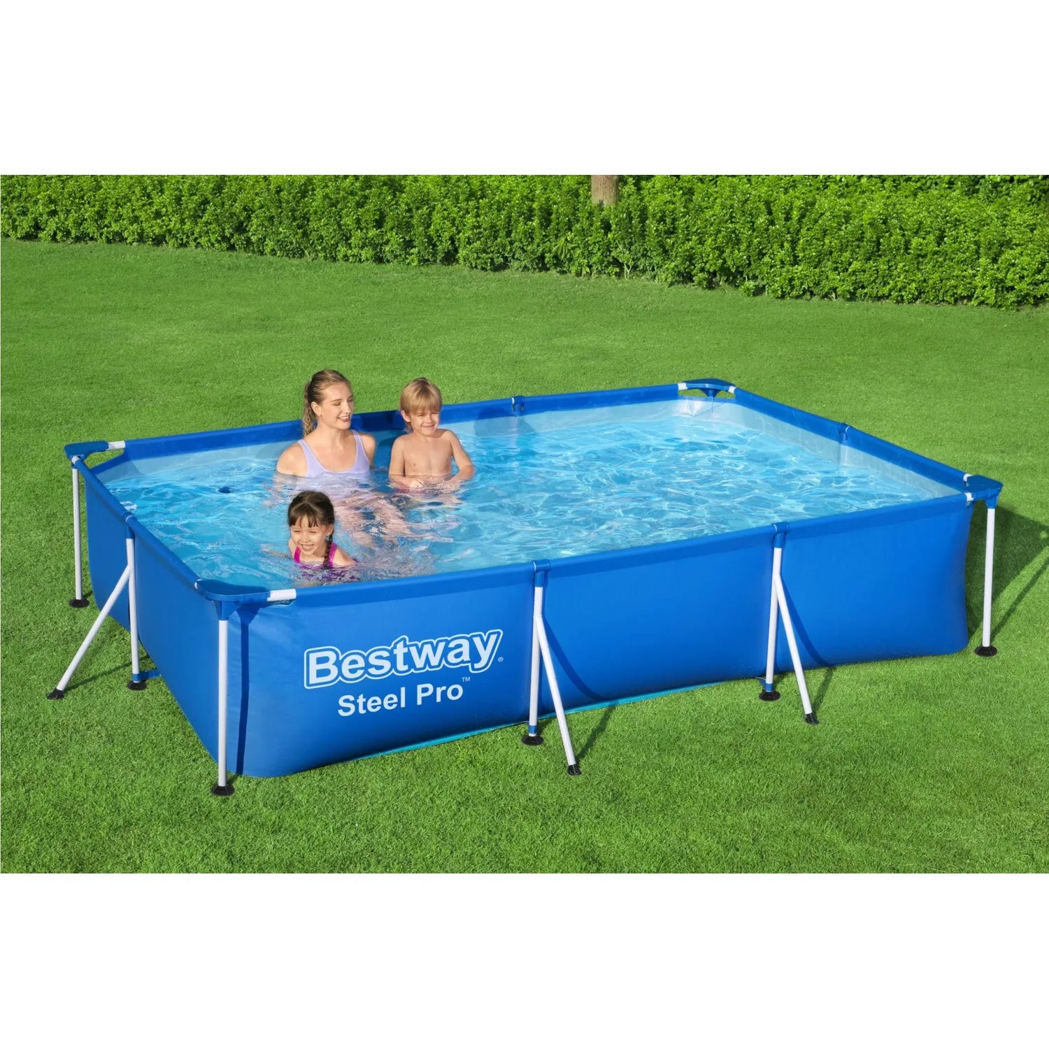 Piscina Rectangular Bestway Steel Pro Azul 3.00mx2.01mx66cm 3300 Lts