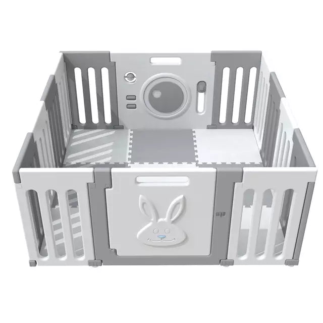 Corral Didáctico de Juegos Bunny Grey Requena Blanco/Gris
