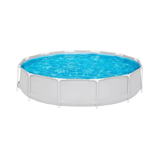 Piscina Redonda Con Filtro Deluxe Bestway 561pq Gris 3.O'5 M
