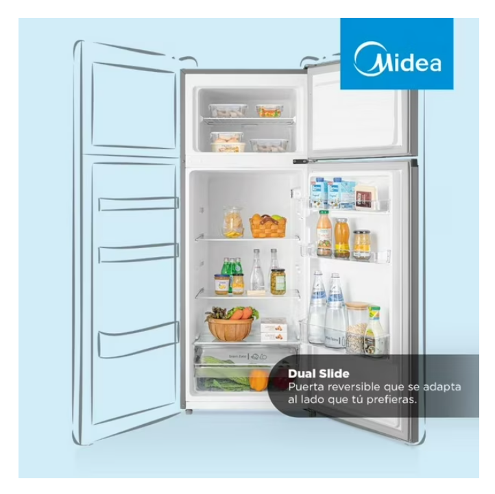 Refrigerador Midea MDRT294FGE50 Gris 207 Litros