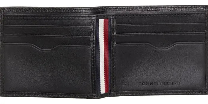 BILLETERA TOMMY HILFIGER CENTRAL MINI CC NEGRO
