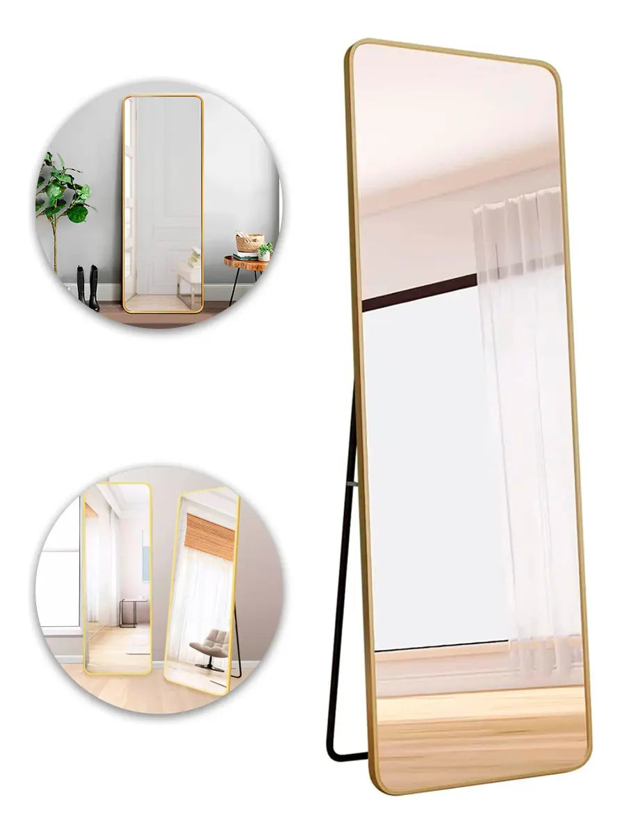 Espejo de cuerpo entero a piso o pared Gold LFM601 5A7 155x45 cm