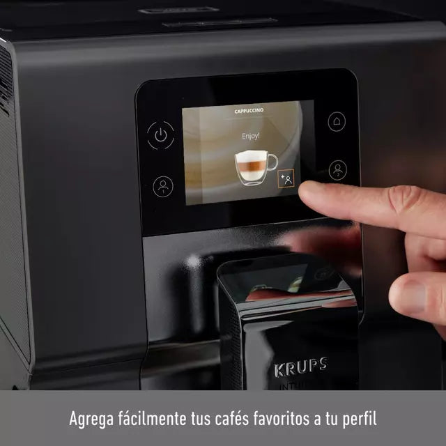 Cafetera Super automática Krups Intuition Preference + Lechero