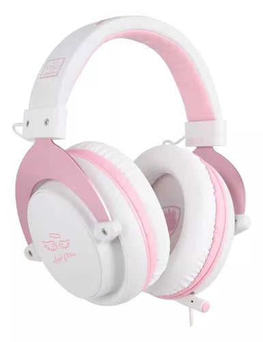 Audifonos Gamer Sades Mpower   Sa-723 Blanco /Rosado