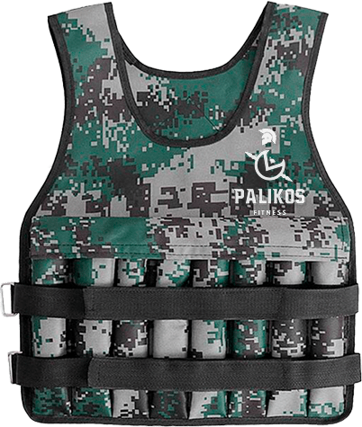 Chaleco Con Peso palikos fitness Estilo Camuflaje Verde Olivo 20Kg