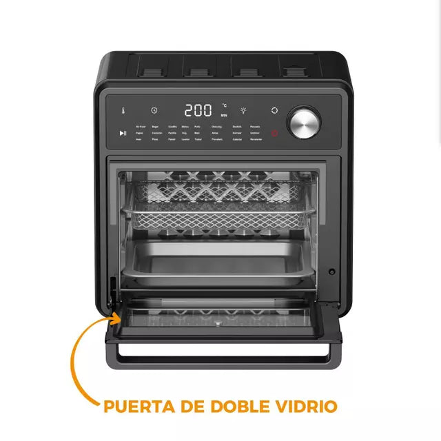 Freidora de Aire Kitchen-It Full Edition 15 Litros, Negro