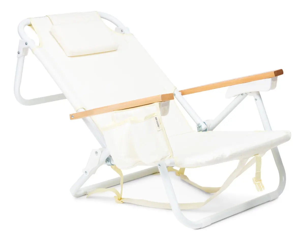 Silla de Playa Plegable Dryhood Traveler 6 Posiciones, Beige