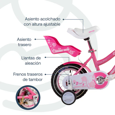 Bicicleta Bebesit Queen Rosado Aro 12