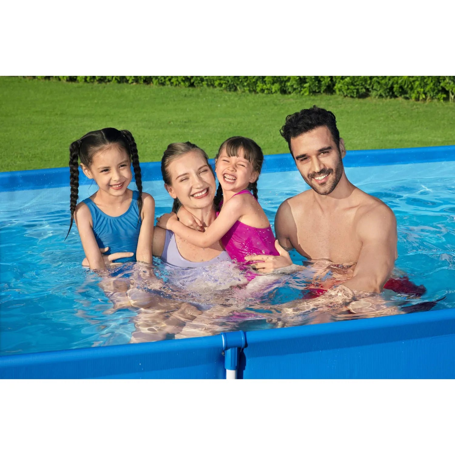 Piscina Rectangular Bestway Steel Pro Azul 3.00mx2.01mx66cm 3300 Lts