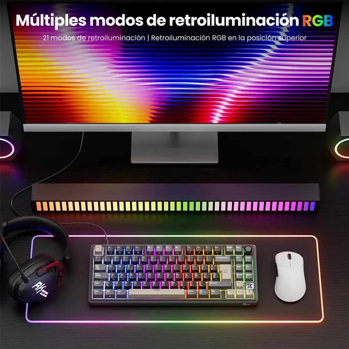 Teclado Mecánico Royal Kludge RK X87 Phantom