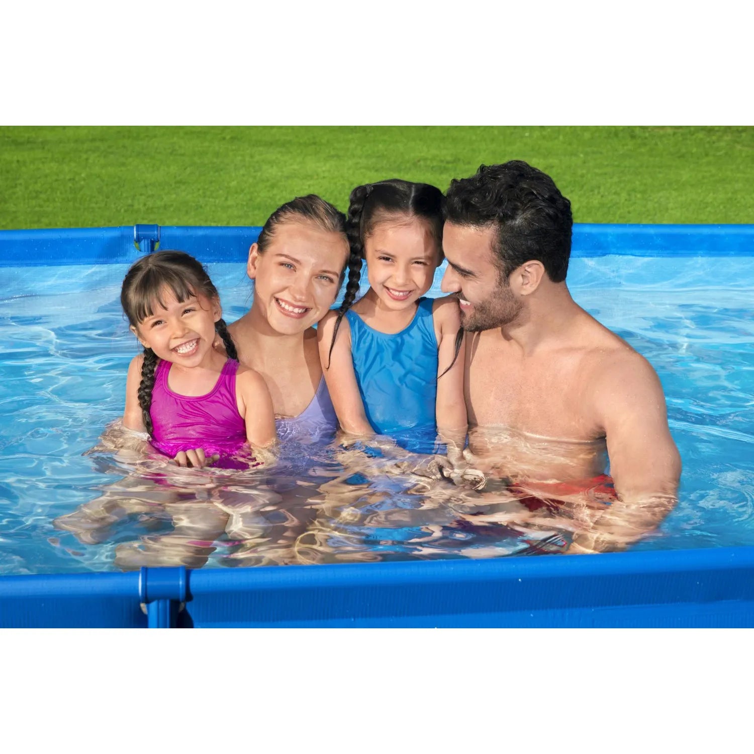 Piscina Rectangular Bestway Steel Pro Azul 3.00mx2.01mx66cm 3300 Lts