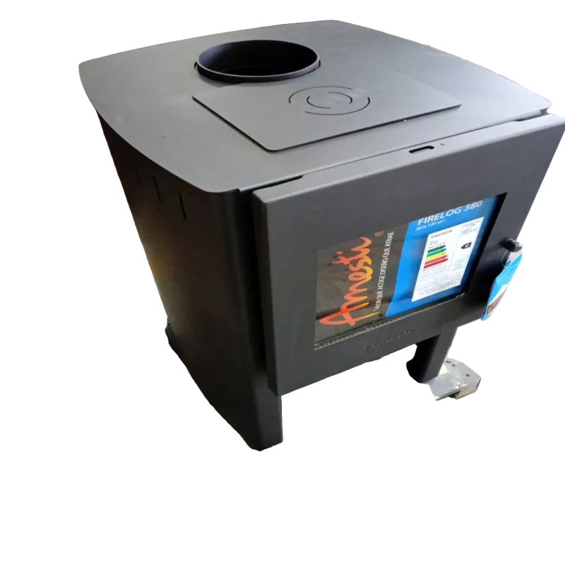 Estufa a Leña Amesti Firelog 380 Negro