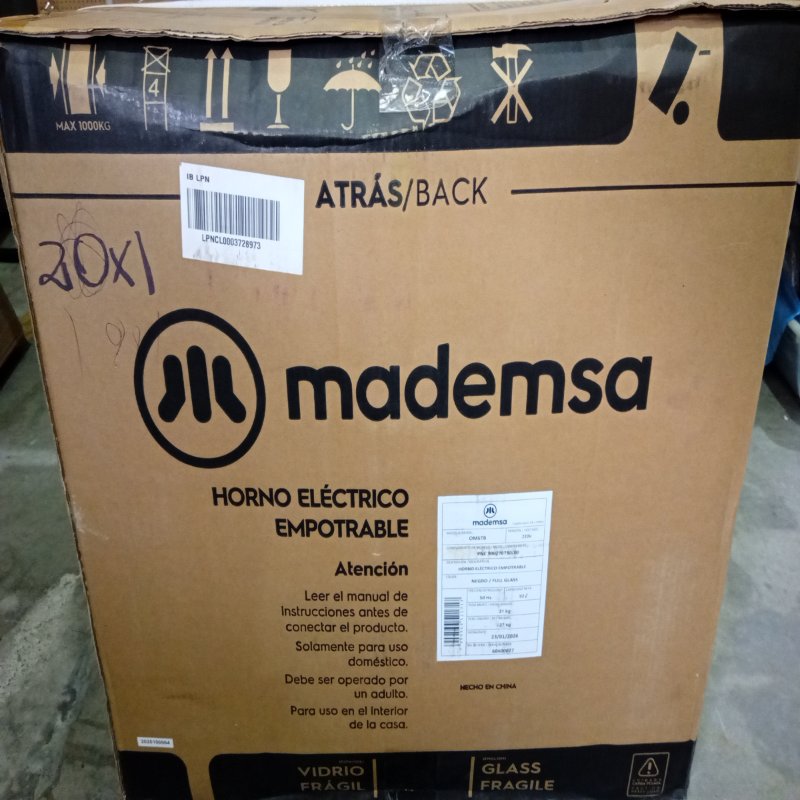 Horno Eléctrico Empotrable Mademsa OM6TB Negro