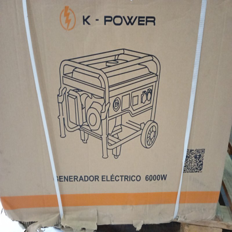 Generador Eléctrico a Gasolina+ Aceite, 6000W, 25 Litros