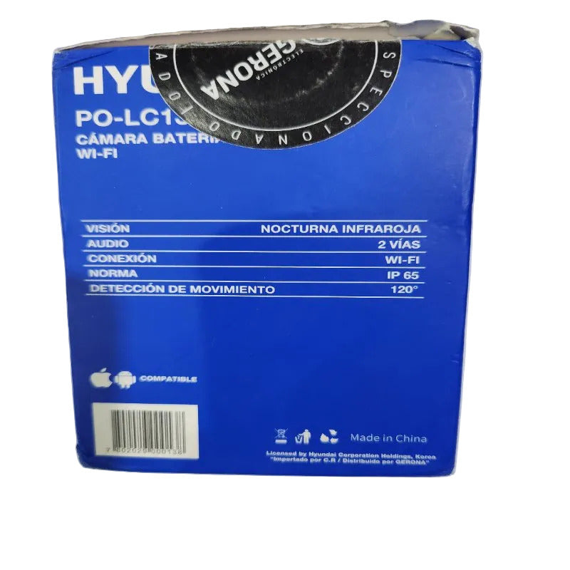 Cámara de Seguridad Hyundai PO-LC13 Wi-Fi Visión Nocturna IP65