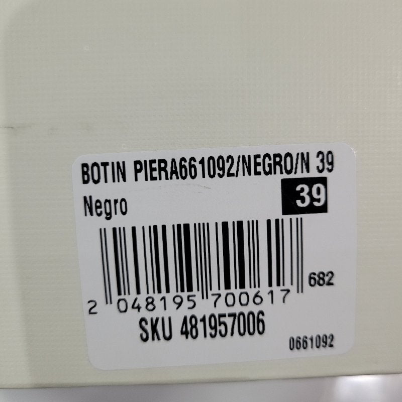 Botín de Cuero Gacel Piera 661092 Negro Talla 39 Femenino