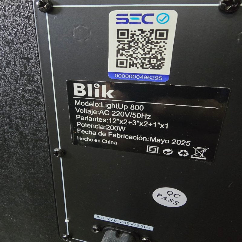 Parlante Bluetooth Blik Lightup800