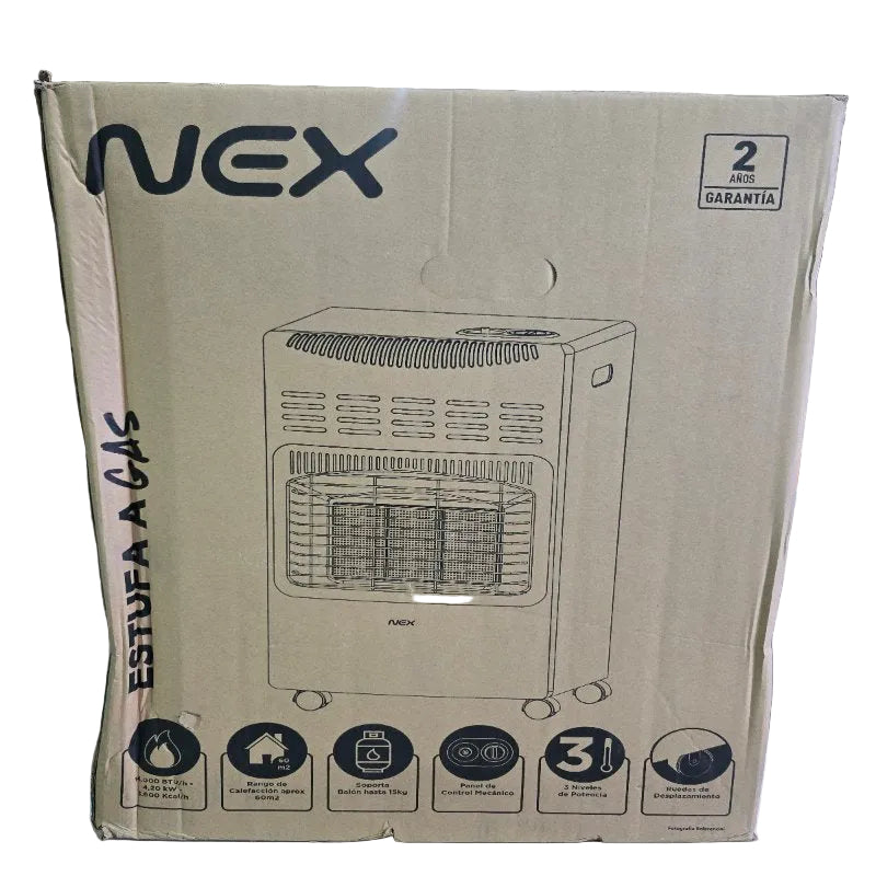 Estufa a Gas NEX 14000 BTU, 15 Kilos