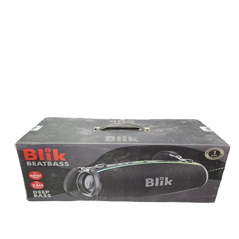 Parlante Bluetooth Portátil Blik BeatBass – Negro, 60W / 24h