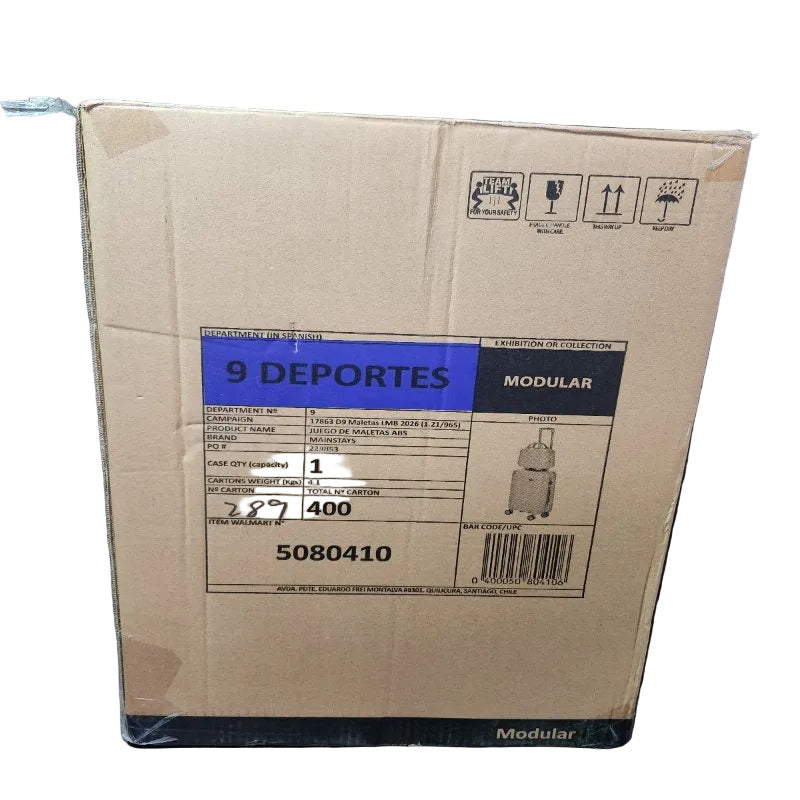 Set de Bolsa de Equipaje y Cosméticos Manstays 13/20 Pulgadas Rosa