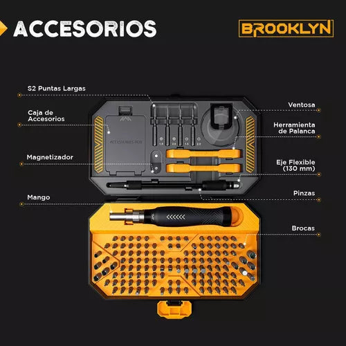 Kit Destornillador Brooklyn 145 Unidad