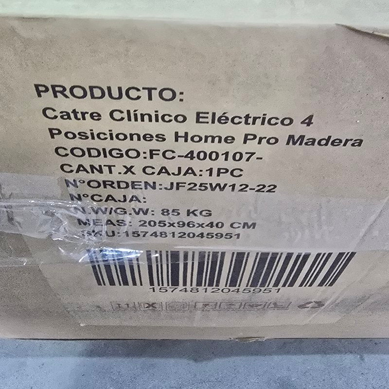Cama Clínica Eléctrica First Care Home Pro 4 Posiciones, Blanco
