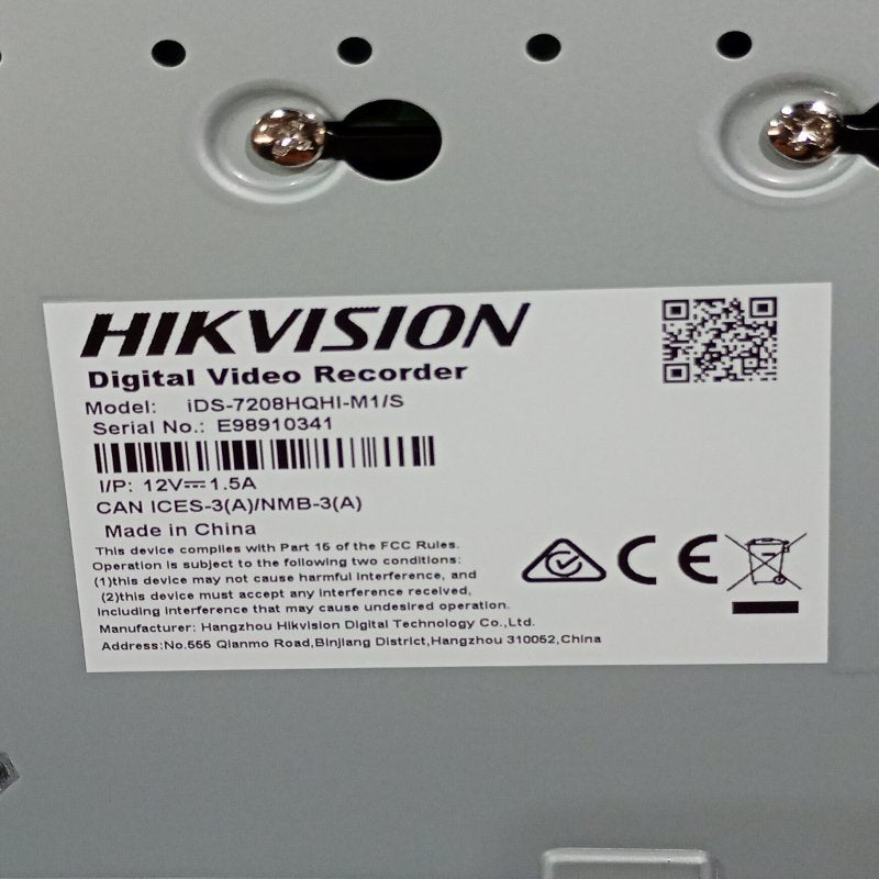DVR Turbo HD Hikvision IDS-7208HQHI-M1/S 8 Canales