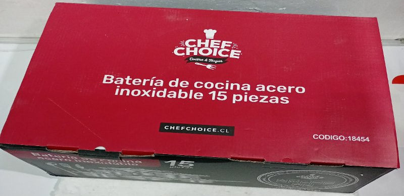 Juego de Batería de Cocina Chef Choice 15 Piezas Inox