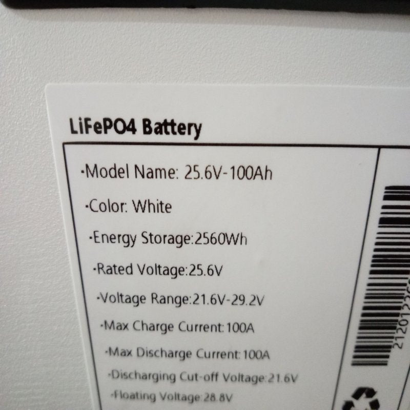 Batería de Litio Bramanic 25.6V 100Ah, Blanco