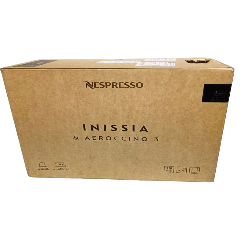 Cafetera de Cápsulas Nespresso Inissia C40 con Espumador de Leche Aeroccino 3