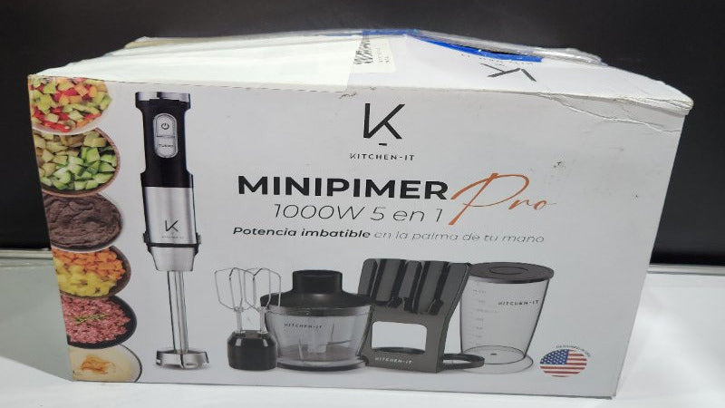 Minipimer Kitchen-It Pro 5 en 1 Negro 10W