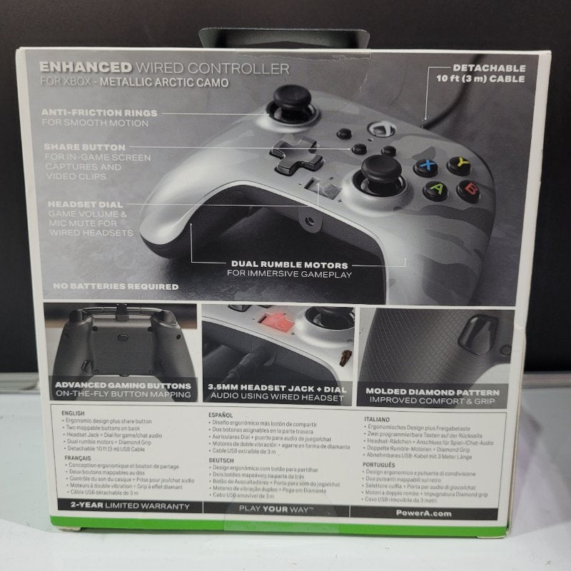 Control PowerA Enhanced Wired Xbox – Metallic Arctic Camo