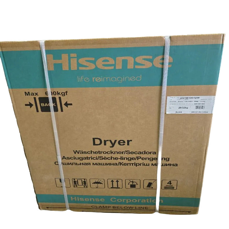 Secadora Hisense DV1W1001UW 10 kg, Blanco