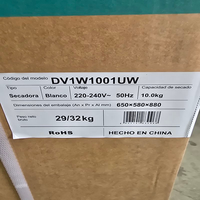 Secadora Hisense DV1W1001UW 10 kg, Blanco