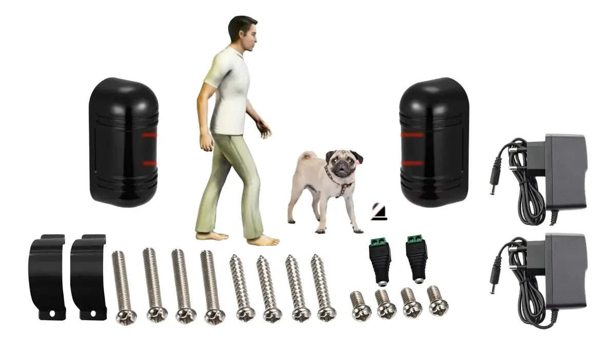 Sensor de Rayo Perimetral 2 Haces Alámbrico PST-601BI 30 Metros