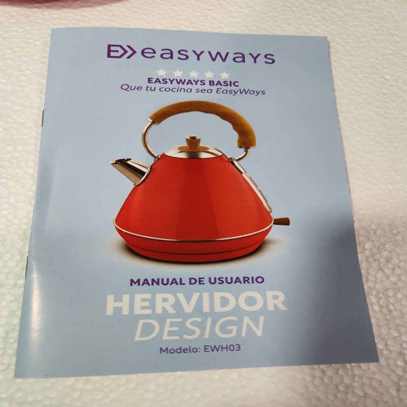 Hervidor Eléctrico Easyways EWH03 1.7 Litros, Rojo