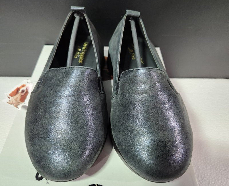 Zapatos de Vestir Hush Puppies Judita Cuero Femenino, Metalizado Navy