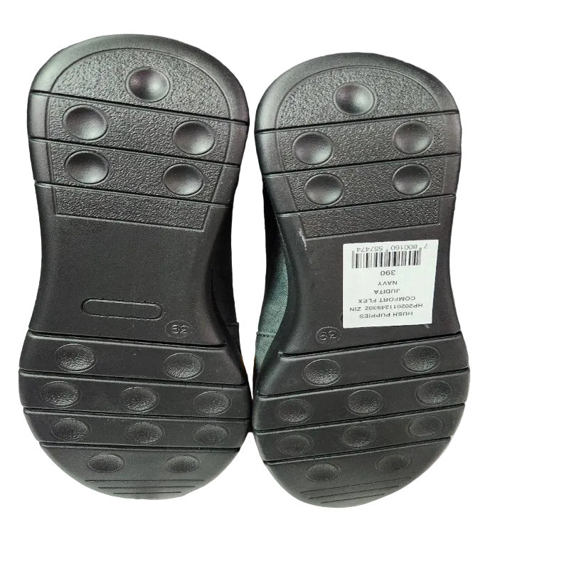 Zapatos de Vestir Hush Puppies Judita Cuero Femenino, Metalizado Navy