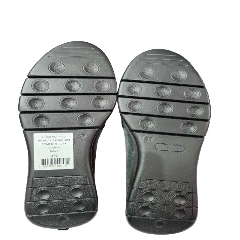 Zapatos de Vestir Hush Puppies Judita Cuero Femenino, Metalizado Navy