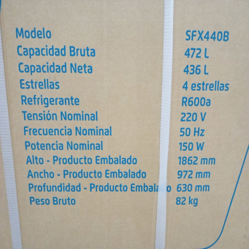 Refrigerador Fensa SFX440B 436 Litros Negro