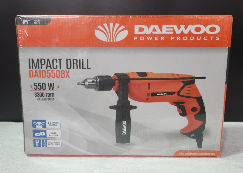 Taladro de Impacto Daewoo DAID550BX 550W 3300RPM, Anaranjado