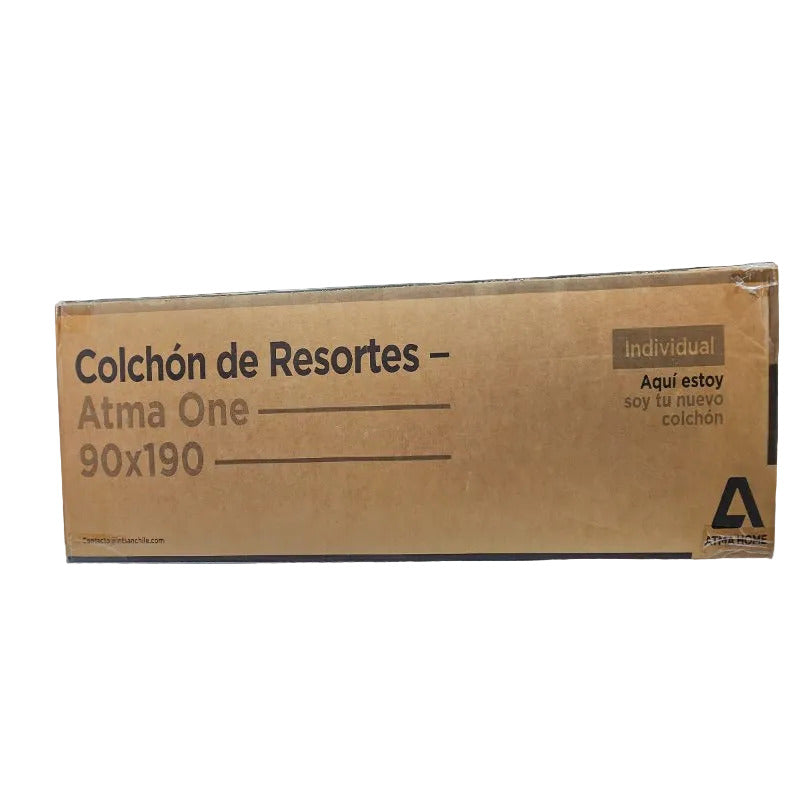 Colchón de Resortes Atma Home One 1 Plaza 90x190x20 cm, Blanco