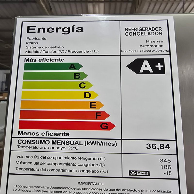 Refrigerador Hisense RS3P558NECF Inox 531 Litros